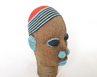 Cameroon Gold Beaded Head