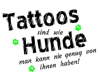 JP Handmade Design Plotter File - Tattoos Like Dogs - Plott, SVG, DXF
