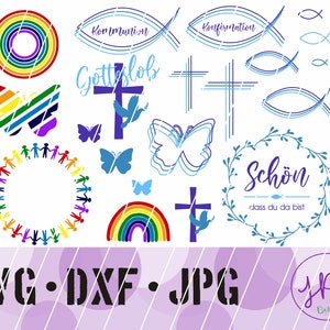 JP Handmade Design Plotter File Communion Confirmation God Plott, SVG, DXF image 1