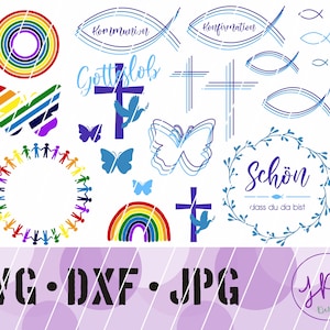 JP Handmade Design Plotter File - Communion Confirmation God - Plott, SVG, DXF