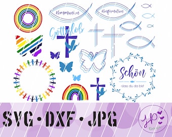 JP Handmade Design Plotterdatei - Kommunion Konfirmation Gott - Plott, SVG, DXF