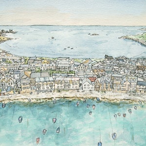 Hugh Town, St Mary&#39;s, Isles of Scilly - Art Print