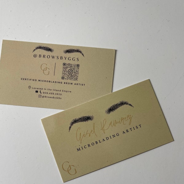 Microblading/ Microshading / Ombre Brows / Powder Brows Tech Business cards