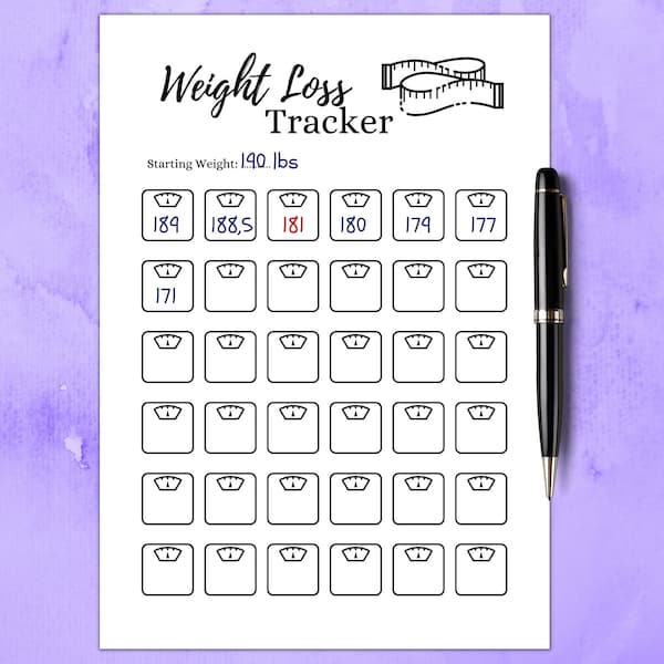 Digital Weight Loss Tracker, Weight Loss Journal, Weight Loss chart, Pound Lost, Weightloss Tracker, Weight Loss Track, Printable Weighloss