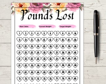 Weight Loss Tracker Weight Loss Planner Weight Loss Journal Weight Loss Chart Measurement Tracker Weight Watchers Weight Loss Printable