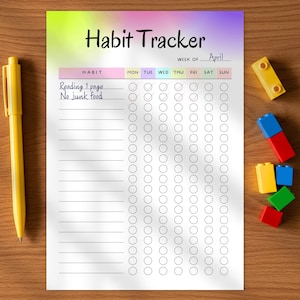 Daily Habit Tracker, Goal Tracker, Daily Habit Tracker, Routine Tracker, Habit Tracking Journal, Habit Planner, Habit Checklist Journal