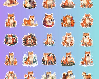 Shiba inu sticker, Shiba inu vinyl sticker, funny Shiba inu sticker, laptop Shiba inu sticker, Shiba inu sticker bundle