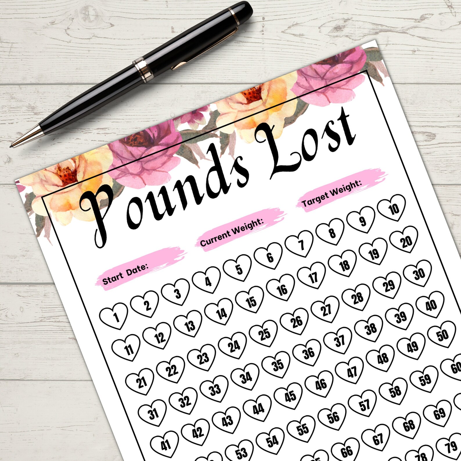 Weight Loss Tracker Weight Loss Planner Weight Loss Journal Weight Loss