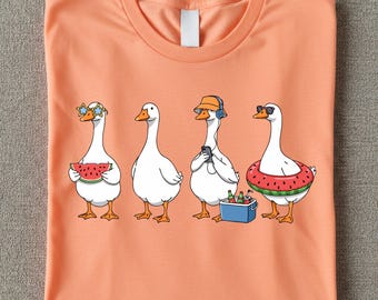 Funny Summer Goose gift for her, Silly Goose Lover PNG, Summer Trending Goose Design Digital Download, shirt design, Hello Summer Vibes