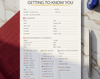 Getting To Know You Printable. Coworker Questionnaire. All About Me Survey. Employee Favorite Things. Team building activity. My Team Survey