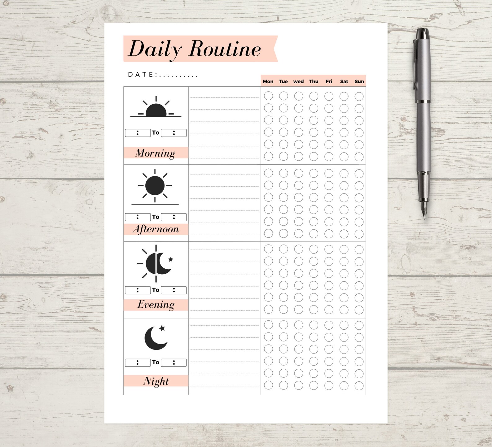 Routine Tracker, Routine Chart, Routine Checklist, Routine Planner ...