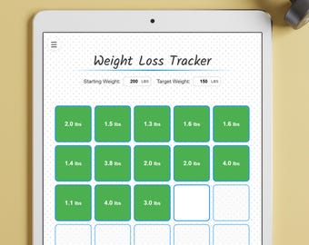 Digital Weight Loss Tracker, Mini App (HTML File)
