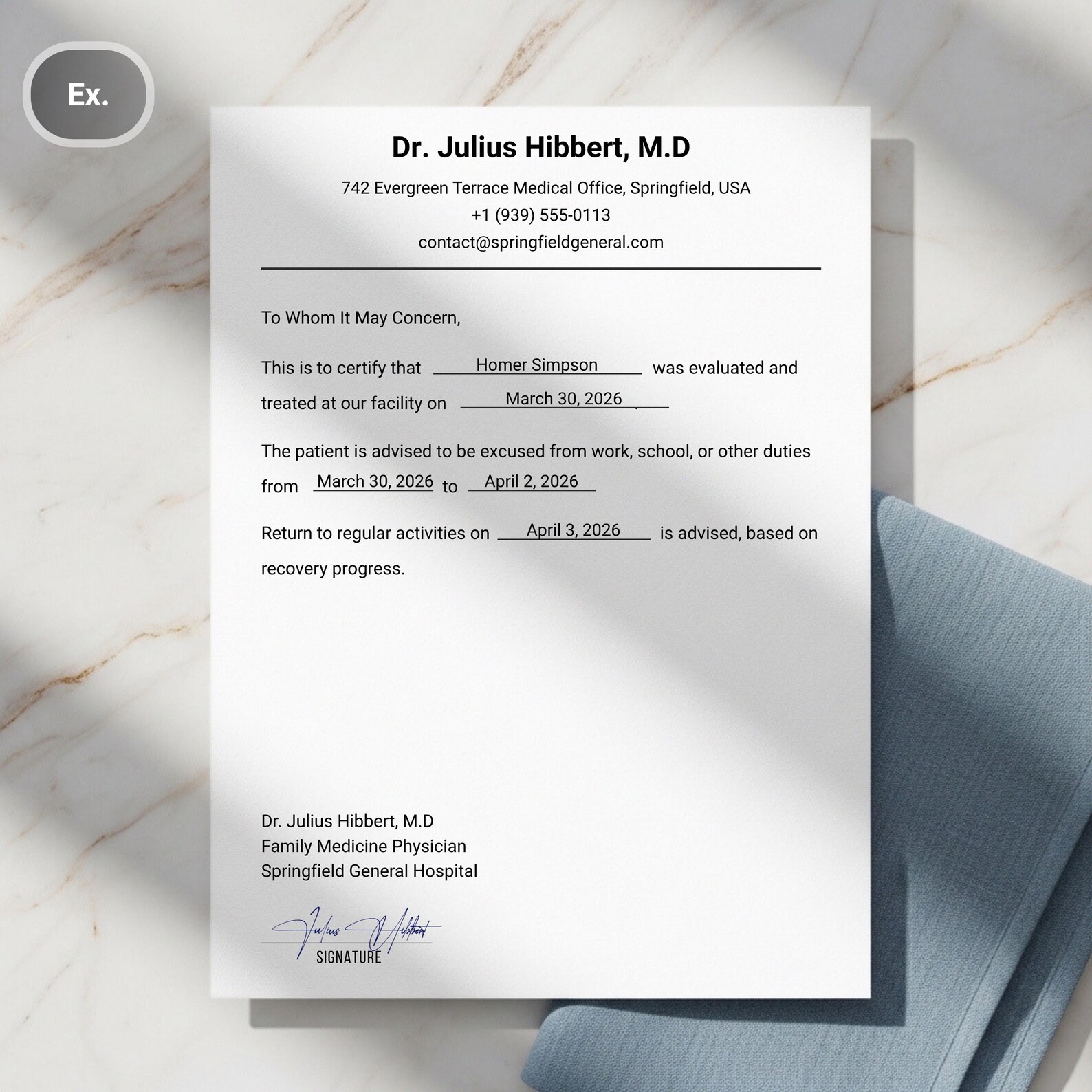 Editable Doctor Excuse Note Template. Printable Medical Excuse Note for ...
