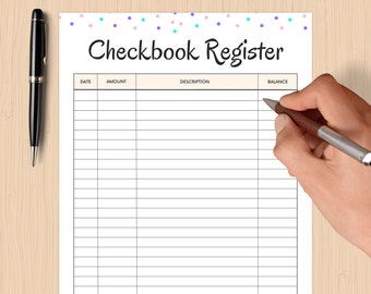 Checkbook Register, Balance Tracker, Deposit Manager, Transactions organizer, Account Balance Management, Bank activities Journal