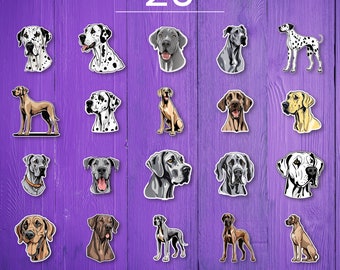 Great Dane SVG bundle, Dog Breeds sticker, Puppie clipart, Great Dane dog digital art, Great Dane sticker, dog lover svg