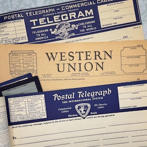 Moduli Western Union, Postal Telegraph Telegram