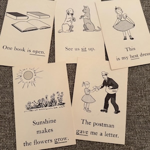 Tarjetas didácticas con oraciones (A - I)