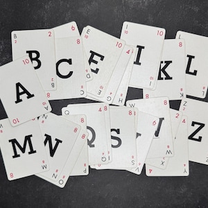 Jeu de cartes/séries de l'alphabet
