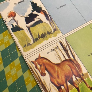 French Animal Lotto Game Board