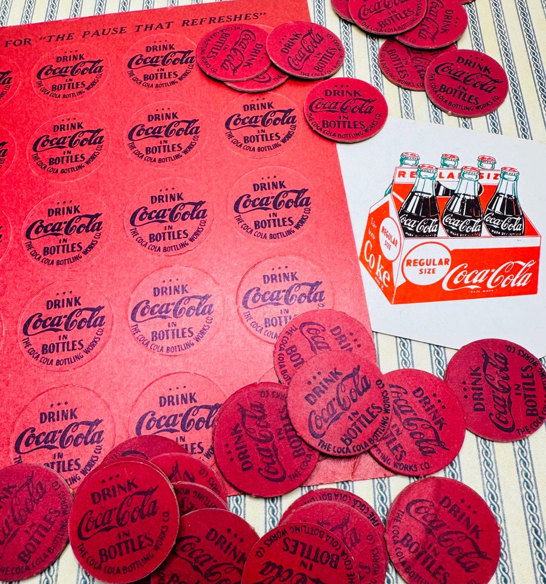 Coca-cola Tokens, Price Cards - Etsy