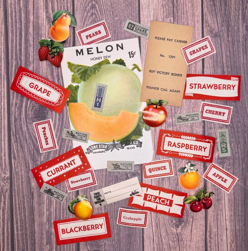 Victory Garden Ephemera - Fruit or Vegetable Fruit (Honeydw/Cant)