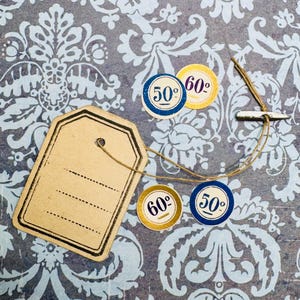 French Price Tag and Seal Set (5 pcs)