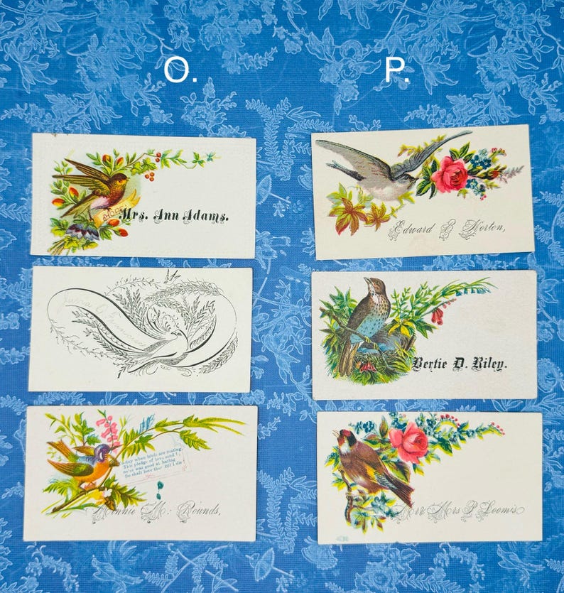 Victorian Calling Visiting Card Sets - With Names - Etsy