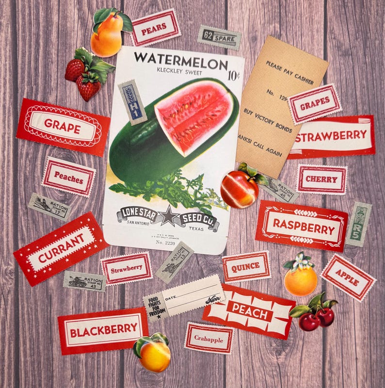Victory Garden Ephemera - Fruit or Vegetable Fruit (Watermelon)