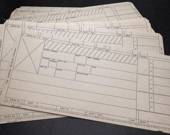ビンテージドイツ製IBMコンピュータパンチカード / 1970年代のメイン