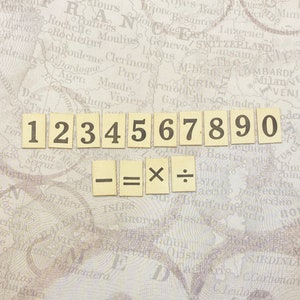 Tiny Cardstock Number Tiles