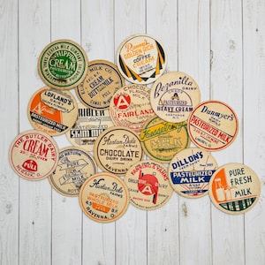 Milk Bottle Cardboard Cap Sets