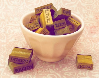 1930’s A-E School Word Rubber Stamps