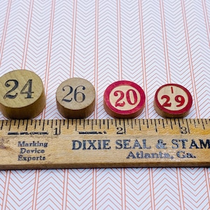 Bingo Wood Numbers and Markers