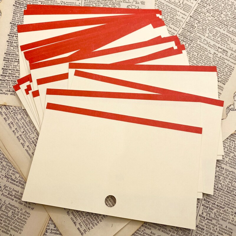 Blank Library Cards Etsy