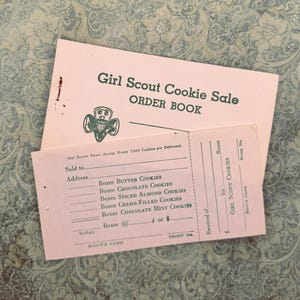 Kvitto på försäljning av Girl Scout-kakor