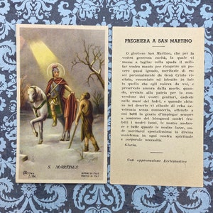 St. Martin - Saint of Winemakers - Italian Prayer Card
