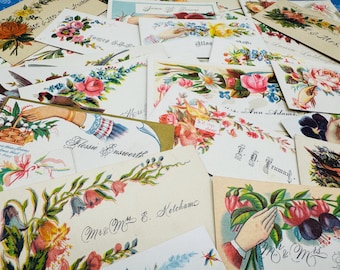 Victorian Calling Visiting Card Sets - With Names