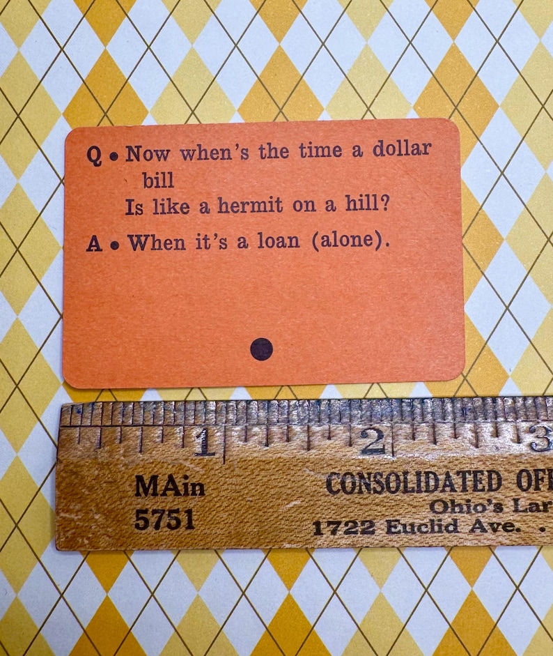 Riddle Note Cards Vintage Riddle Cards - Etsy