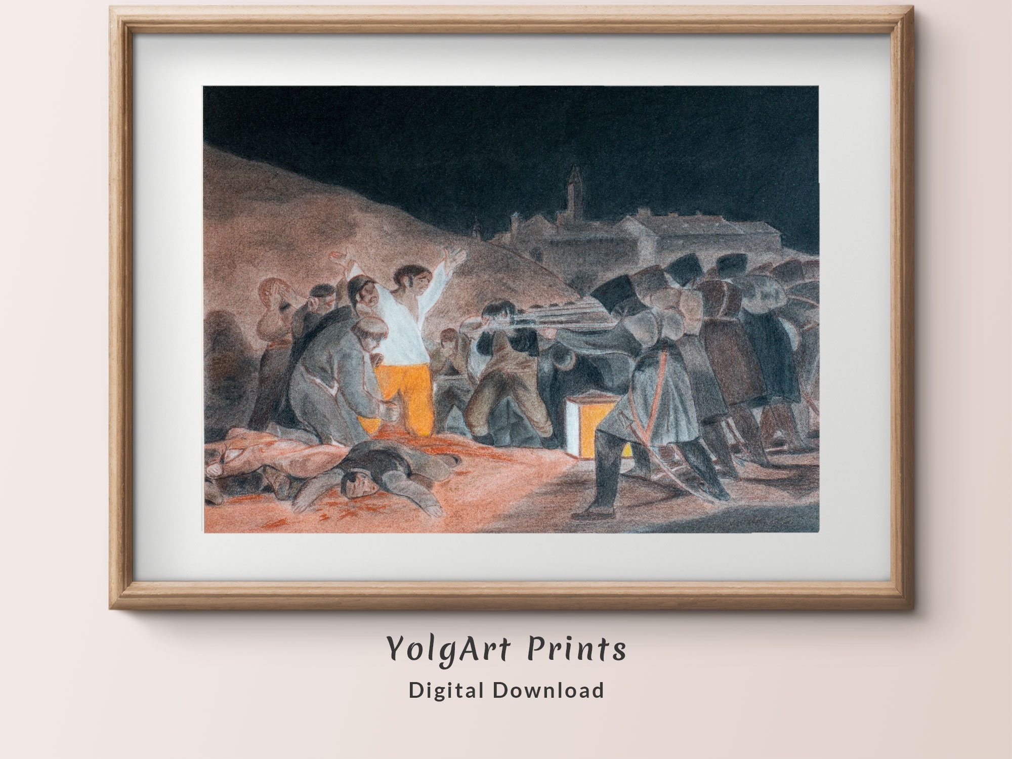 ゴヤ：『5月3日』 1808年 絵画 - ロマン主義アートプリント（デジタル