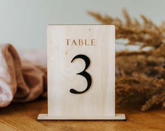 Ensemble de numéros de table en bois rustique de 1 à 100 pour réception de mariage, décoration de fête, panneaux numériques en bois personnalisés pour des idées de décoration de table en bois naturel
