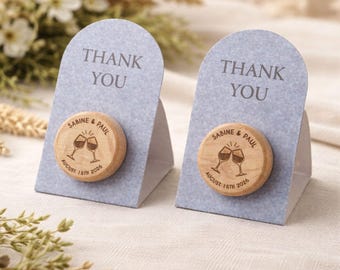 Bouchons de vin personnalisés pour les invités du mariage, faveurs de liège personnalisés pour les amateurs de vin