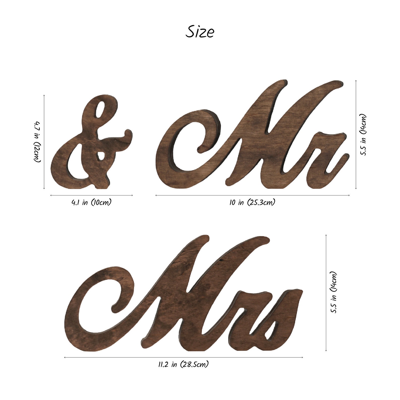Wooden Mr and Mrs Sign for Wedding Table, Mr and Mrs Sign for Wedding ...