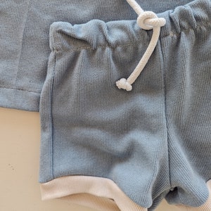 Retro knit shorts and t-shirt for baby and toddler sold separately image 8