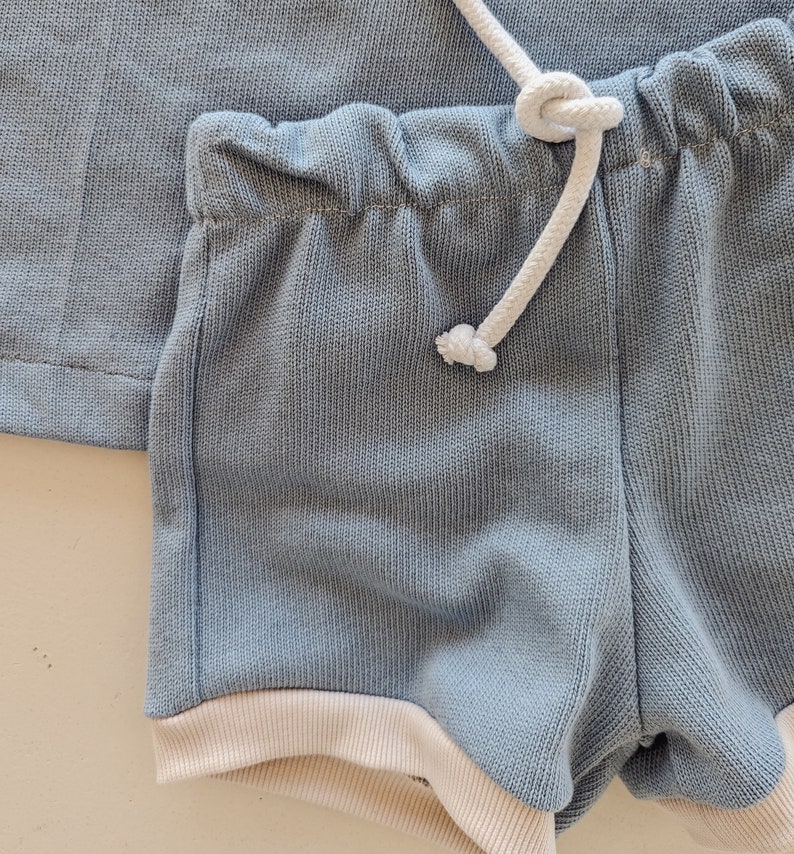 Retro knit shorts and t-shirt for baby and toddler sold separately image 8