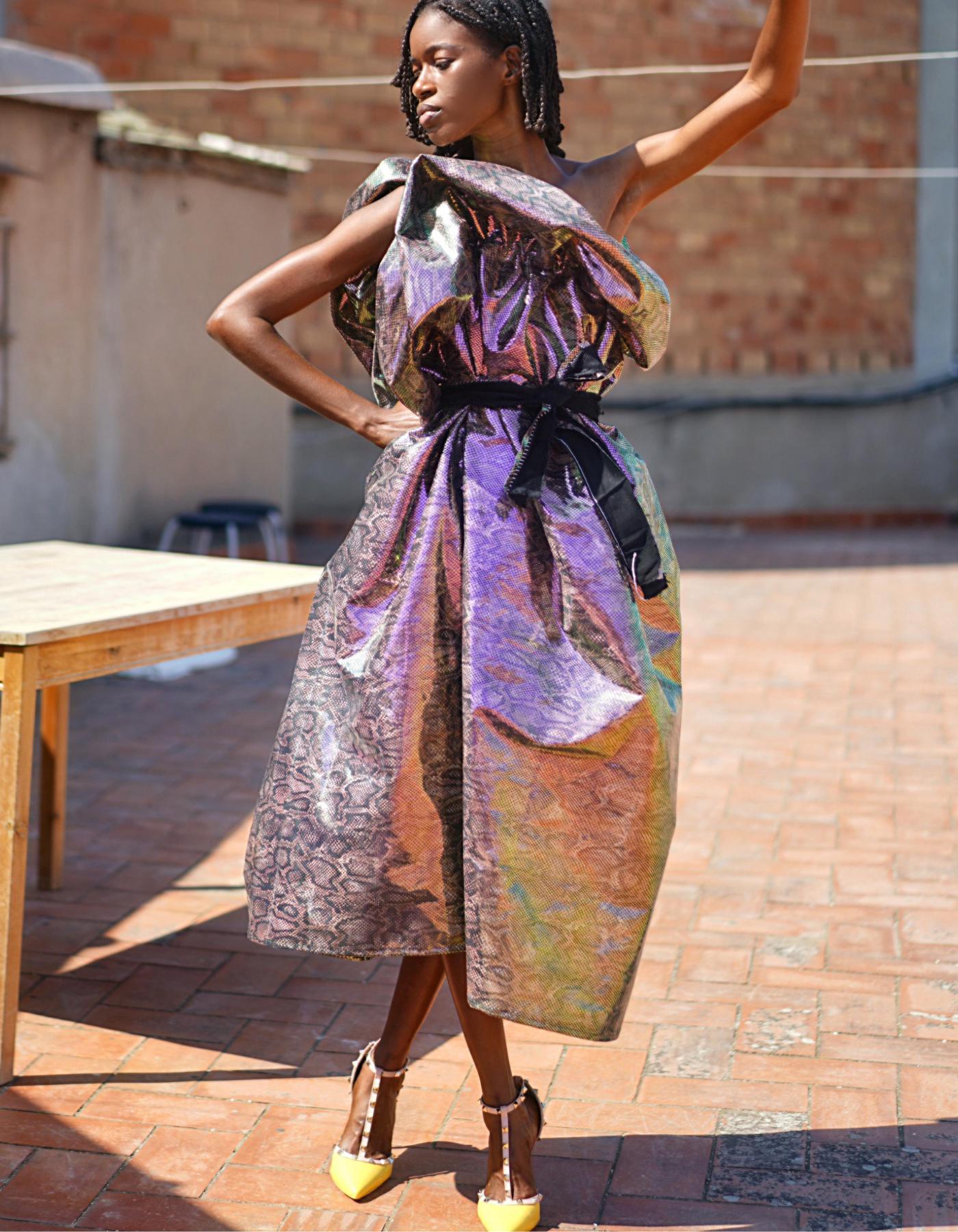 one shoulder iridescent dress Iridescent Pink One Shoulder Long Sleeves Tight Homecoming Dress with FancyVestido