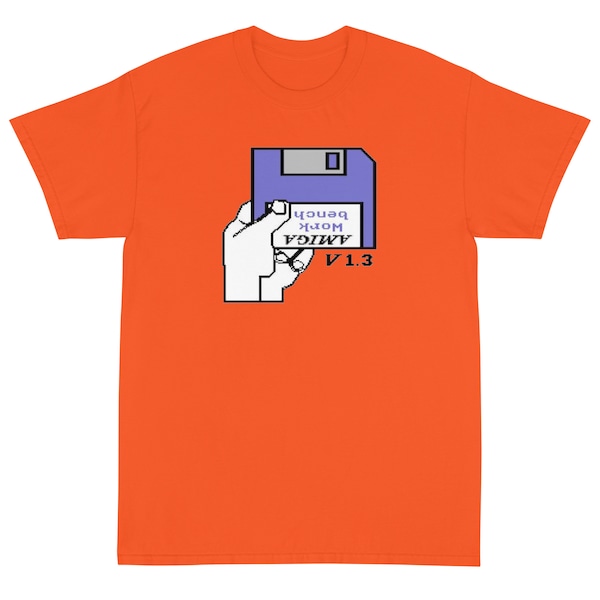 Commodore AMIGA KICKSTART 1.3 Boot Logo | WORKBENCH Retro Computing | Short Sleeve T-Shirt (Up to 5xl)