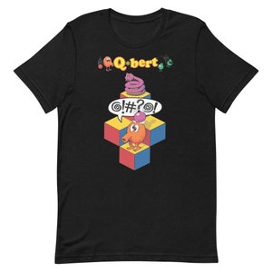 Q*bert | Retro Game Short Sleeve T-Shirt (Up to 4xl)