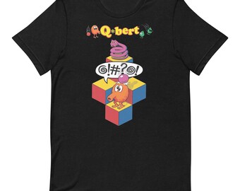 Q*bert | Retro Game Short Sleeve T-Shirt (Up to 4xl)