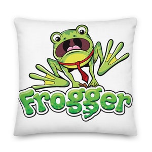 FROGGER | Retro Game Premium Pillow | Double Sided