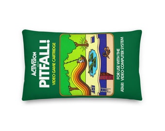 ACTIVISION PITFALL Atari 2600 | Retro Game Premium Pillow 20″×12″ | Double Sided